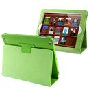 High Quality Litchi Texture Folding Leather with Sleep / Wake-up & Holder Function for iPad 2 / iPad 3 / iPad 4 (Green)