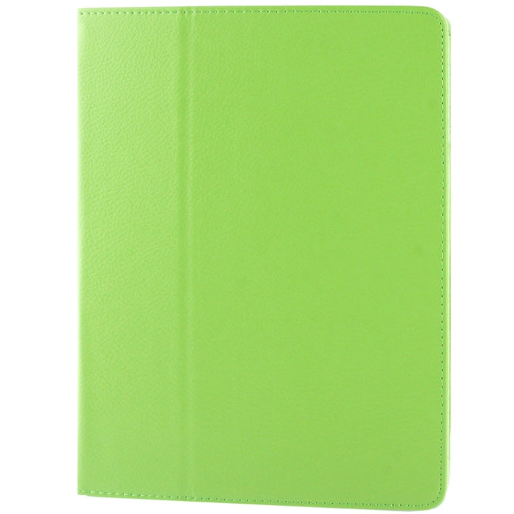 High Quality Litchi Texture Folding Leather with Sleep / Wake-up & Holder Function for iPad 2 / iPad 3 / iPad 4 (Green)