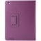 High Quality Litchi Texture Folding Leather with Sleep / Wake-up & Holder Function for iPad 2 / iPad 3 / iPad 4 (Purple)