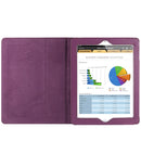 High Quality Litchi Texture Folding Leather with Sleep / Wake-up & Holder Function for iPad 2 / iPad 3 / iPad 4 (Purple)