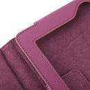 High Quality Litchi Texture Folding Leather with Sleep / Wake-up & Holder Function for iPad 2 / iPad 3 / iPad 4 (Purple)