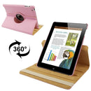 360 Degree Rotatable Leather Case with Sleep / Wake-up Function & Holder for New iPad (iPad 3)(Pink)