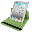 360 Degree Rotatable Leather Case with Sleep / Wake-up Function & Holder for New iPad (iPad 3)(Green)