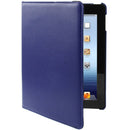 360 Degree Rotatable Leather Case with Sleep / Wake-up Function & Holder for New iPad (iPad 3), Sapphire Blue