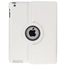 360 Degree Rotatable Leather Case with Sleep / Wake-up Function & Holder for New iPad (iPad 3)(White)