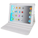 360 Degree Rotatable Leather Case with Sleep / Wake-up Function & Holder for New iPad (iPad 3)(White)
