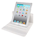 360 Degree Rotatable Leather Case with Sleep / Wake-up Function & Holder for New iPad (iPad 3)(White)