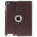 360 Degree Rotatable Leather Case with Sleep / Wake-up Function & Holder for New iPad (iPad 3)(Brown)
