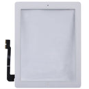(Controller Button + Home Key Button PCB Membrane Flex Cable + Touch Panel Installation Adhesive) Touch Panel for New iPad (iPad 3)(White)