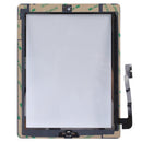 (Controller Button + Home Key Button PCB Membrane Flex Cable + Touch Panel Installation Adhesive) Touch Panel for New iPad (iPad 3)(White)