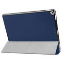 Custer Texture Horizontal Flip Smart Leather Case with 3-folding Holder & Sleep / Wake-up Function for iPad Pro 12.9 inch 2017 / 2015(Dark Blue)