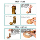 10 inch Length Classical Wooden Pepper Spice Salt Mill Grinder Muller