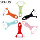 20 PCS T Shaped Ceramic Skin Peeler with Durable ABS Handle, Randow Color Delivery