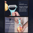20 PCS T Shaped Ceramic Skin Peeler with Durable ABS Handle, Randow Color Delivery