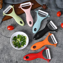 20 PCS T Shaped Ceramic Skin Peeler with Durable ABS Handle, Randow Color Delivery