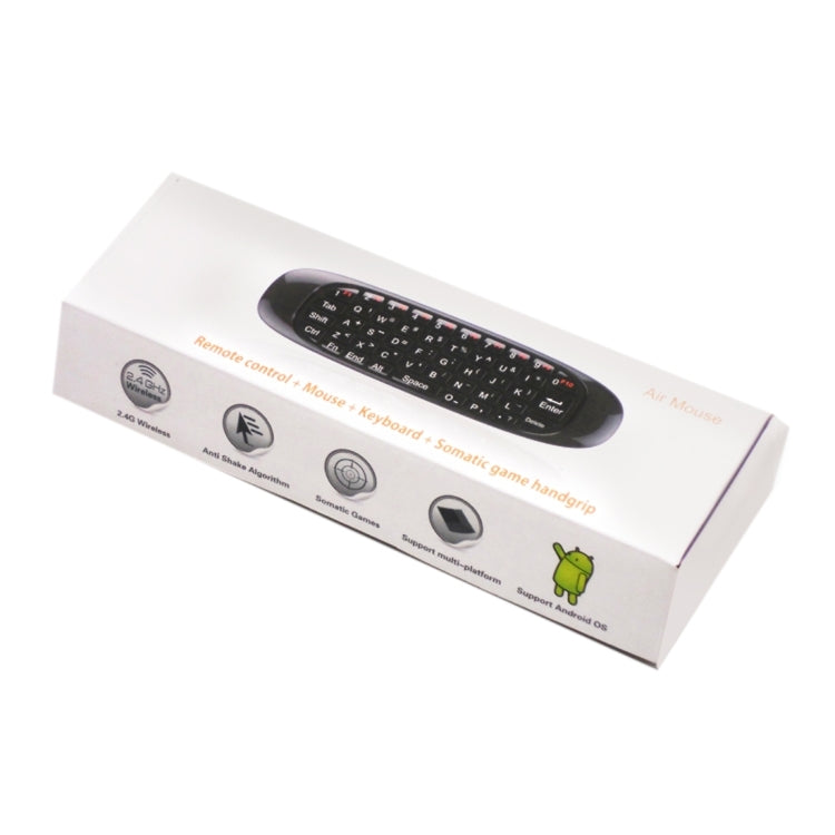 C120 T10 Fly Air Mouse 2.4GHz Rechargeable Wireless Keyboard Remote Control for Android TV Box / PC