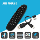 C120 T10 Fly Air Mouse 2.4GHz Rechargeable Wireless Keyboard Remote Control for Android TV Box / PC