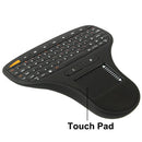 N5903 2.4GHz Mini Wireless Keyboard with Touchpad & USB Mini Receiver, Size: 137 x 125 x 28mm(Black)