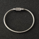 Outdoor Camping Multifunctional Steel Wire Rope Ring / Stainless Steel Wire Key Chain(Silver)