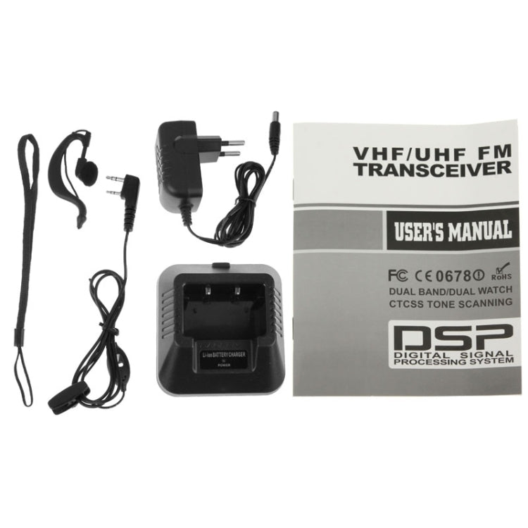 BAOFENG UV-5R Professional Dual Band Transceiver FM Two Way Radio Walkie Talkie Transmitter(Black)