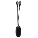 2 Arm LED Book Light, Dual Arms Clip On LED Light For Reading Camping Hiking(Black)