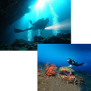 5 x CREE XPE 15W Diving Flashlight, 5000 LM UV Purple Light, Diving Depth: 150m (Black)