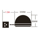 2W USB LED Light Bulb with Magnetic & Cable, USB-2W-W 5V 140-150Lumens 6 LED