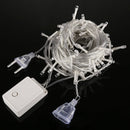 Waterproof String Light, Length: 10m, 100 LED Light with Controller, Flashing / Fading / Chasing Effect, AC 220V, EU Plug(Green Light)