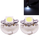 2 PCS B8.4 White Light 0.2W 12LM 1 LED SMD 5050 LED Instrument Light Bulb Dashboard Light for Vehicles, DC 12V(White)