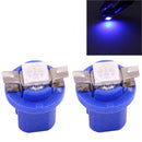 2 PCS B8.5 Blue Light 0.2W 12LM 1 LED SMD 5050 LED Instrument Light Bulb Dashboard Light for Vehicles, DC 12V(Blue)