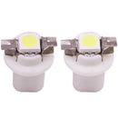 2 PCS B8.5 White Light 0.2W 12LM 1 LED SMD 5050 LED Instrument Light Bulb Dashboard Light for Vehicles, DC 12V(White)