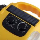Solar Power Dynamo Hand Cranked Lantern Rescue Light , Multi-function Outdoor Emergency 5 LED Flashlight with AM / FM Radio