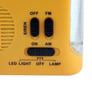 Solar Power Dynamo Hand Cranked Lantern Rescue Light , Multi-function Outdoor Emergency 5 LED Flashlight with AM / FM Radio