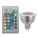 MR16 3W RGB Flash LED Light Bulb , Luminous Flux: 240-270lm, with Remote Controller
