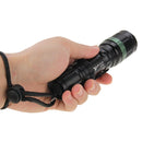 LT 1 x Cree Q5 White Light LED Flashlight , 500 LM 3-Mode Retractable Lamp(Black)