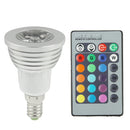 E14 3W RGB Flash LED Light Bulb, Luminous Flux: 240-270lm, with Remote Controller, AC 85-265V