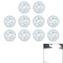 10 PCS 12W SMD 5730 White Light Aluminum Base Light Panel, 24 LEDs 1080 LM 3000-6500K, Diameter: 63mm(White Light)