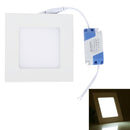 6W 12cm Square Panel Light Lamp with LED Driver, 30 LED SMD 2835, Luminous Flux: 430LM, AC 85-265V, Cutout Size: 11cm