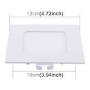 6W 12cm Square Panel Light Lamp with LED Driver, 30 LED SMD 2835, Luminous Flux: 430LM, AC 85-265V, Cutout Size: 11cm