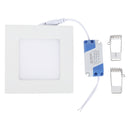 6W 12cm Square Panel Light Lamp with LED Driver, 30 LED SMD 2835, Luminous Flux: 430LM, AC 85-265V, Cutout Size: 11cm