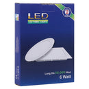 6W 12cm Square Panel Light Lamp with LED Driver, 30 LED SMD 2835, Luminous Flux: 430LM, AC 85-265V, Cutout Size: 11cm