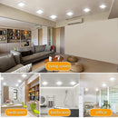 6W 12cm Square Panel Light Lamp with LED Driver, 30 LED SMD 2835, Luminous Flux: 430LM, AC 85-265V, Cutout Size: 11cm