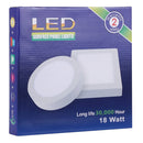 18W 22.5cm Square Panel Light Lamp with LED Driver,, 90 LED SMD 2835, Luminous Flux: 1480LM, AC 85-265V, Surface Mounted(White Light)