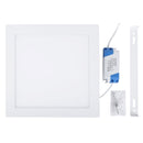 18W 22.5cm Square Panel Light Lamp with LED Driver,, 90 LED SMD 2835, Luminous Flux: 1480LM, AC 85-265V, Surface Mounted(Warm White)