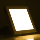 18W 22.5cm Square Panel Light Lamp with LED Driver,, 90 LED SMD 2835, Luminous Flux: 1480LM, AC 85-265V, Surface Mounted(Warm White)