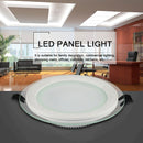 AC 85-265V 18W 1480LM 20cm Round Glass Panel Light Lamp with LED Driver, Cutout Size: 16.5cm(White Light)