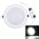 AC 85-265V 18W 1480LM 20cm Round Glass Panel Light Lamp with LED Driver, Cutout Size: 16.5cm(White Light)