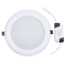 AC 85-265V 18W 1480LM 20cm Round Glass Panel Light Lamp with LED Driver, Cutout Size: 16.5cm(White Light)