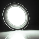 AC 85-265V 18W 1480LM 20cm Round Glass Panel Light Lamp with LED Driver, Cutout Size: 16.5cm(White Light)