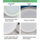 AC 85-265V 18W 1480LM 20cm Round Glass Panel Light Lamp with LED Driver, Cutout Size: 16.5cm(White Light)